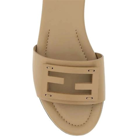 fendi logo plaque open-toe sandals